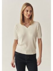 TATUUM Sweter w kolorze kremowym rozmiar: S. Brązowe swetry klasyczne damskie TATUUM, s, prążkowane, bez kołnierzyka. Za 100.28 zł.