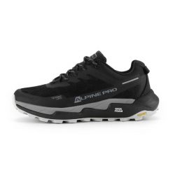 Lekkie buty terenowe unisex Alpine Pro Quede 3. Czarne obuwie trekkingowe damskie Alpine Pro, z gumy, bez zapięcia. Za 449.00 zł.