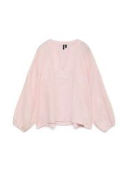 Vero Moda Bluzka w kolorze jasnoróżowym rozmiar: S. Różowe bluzki damskie Vero Moda, s, bez wzorów, z bawełny, bez kołnierzyka, bez ramiączek. Za 115.95 zł.