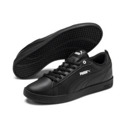 Sneakersy damskie PUMA SMASH WNS V2 L. Czarne obuwie sportowe damskie Puma, bez zapięcia, trekkingowe. Za 136.99 zł.