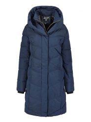 Geographical Norway Płaszcz pikowany "Djamila" w kolorze granatowym rozmiar: XL. Niebieskie płaszcze damskie Geographical Norway, xl, bez wzorów, bez kaptura. Za 325.03 zł.