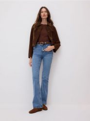 Jeansy flare bootcut - niebieski. Niebieskie jeansy damskie Reserved. Za 129.99 zł.