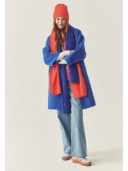 TATUUM Wełniany płaszcz w kolorze niebieskim rozmiar: M. Niebieskie płaszcze damskie TATUUM, m, bez wzorów, z wełny, bez kaptura. Za 464.46 zł.