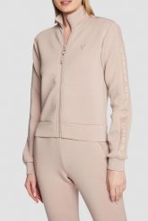 GUESS Różowa bluza damska z lampasami New Allie Scuba. Czerwone bluzy damskie Guess, s, z aplikacjami, z materiału, bez kaptura. W wyprzedaży za 236.99 zł.