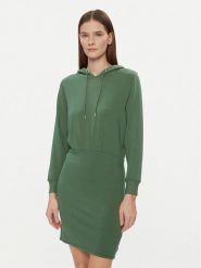 DKNY Sport Sukienka dzianinowa DP3D4832 Zielony Relaxed Fit. Zielone sukienki damskie DKNY Sport, bez wzorów, z dzianiny, sportowe, bez ramiączek. Za 269.99 zł.