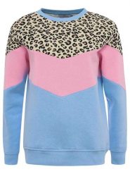 Zwillingsherz Bluza "Konny" w kolorze błękitno-jasnoróżowym rozmiar: L/XL. Niebieskie bluzy damskie Zwillingsherz, l, bez wzorów, z bawełny, bez kaptura. Za 184.89 zł.