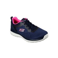 Buty SKECHERS BOUNTIFUL-QUICK PATH Niebieski. Niebieskie obuwie sportowe casual damskie Skechers, z tkaniny, trekkingowe, Skechers Sport. Za 199.99 zł.