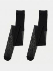 Rajstopy 20 DEN 2 pack - czarny. Czarne rajstopy Sinsay, bez wzorów. Za 19.99 zł.