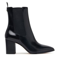 Botki LAUREN RALPH LAUREN. Czarne botki damskie Lauren Ralph Lauren, bez obcasa, na słupku, bez zapięcia. Za 1,199.00 zł.