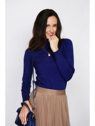 ASSUILI Golf w kolorze granatowym rozmiar: 42. Niebieskie golfy damskie Assuili, bez wzorów, z kaszmiru, bez ramiączek. Za 170.87 zł.