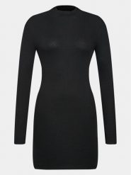 Brave Soul Sukienka codzienna LDRJ-69GERRIE Czarny Slim Fit. Czarne sukienki damskie Brave Soul, bez wzorów, z bawełny, bez ramiączek. Za 129.99 zł.