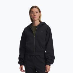 Bluza Under Armour Icon Vida Fleece FZ. Czarne bluzy damskie Under Armour, bez wzorów, bez kaptura. Za 189.99 zł.