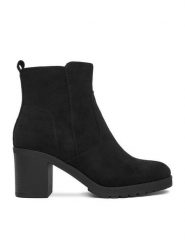 Clara Barson Botki CEO-HL0189101-B03 Czarny. Czarne botki damskie Clara Barson, z materiału, bez obcasa, na słupku, bez zapięcia. Za 159.99 zł.