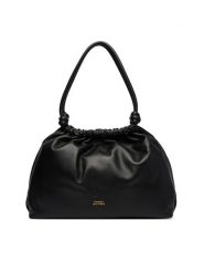 Tommy Hilfiger Torebka Th Soft Leather Hobo AW0AW18376 Czarny. Czarne torebki klasyczne damskie Tommy Hilfiger, ze skóry, bez dodatków. Za 1,099.00 zł.