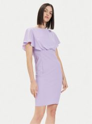 Rinascimento Sukienka koktajlowa CFC0118271003 Fioletowy Regular Fit. Fioletowe sukienki damskie Rinascimento, bez wzorów, z syntetyku, wizytowe, bez ramiączek. Za 259.99 zł.