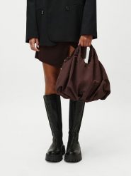 LeGer Torebka "Lotti" w kolorze brązowym rozmiar: onesize. Brązowe torebki klasyczne damskie LeGer, z materiału, bez dodatków. Za 121.99 zł.