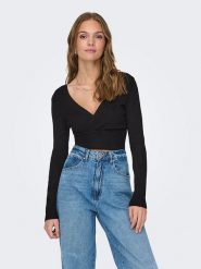 ONLY Sweter w kolorze czarnym rozmiar: L. Czarne swetry klasyczne damskie Only, l, bez kołnierzyka. Za 83.42 zł.
