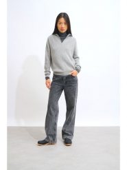 AUTHENTIC CASHMERE Kaszmirowy sweter w kolorze jasnoszarym rozmiar: XXL. Szare swetry klasyczne damskie AUTHENTIC CASHMERE, xxl, z kaszmiru, bez kołnierzyka. Za 437.17 zł.