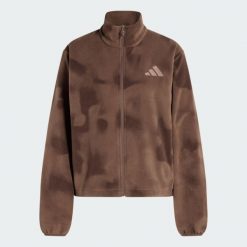 Bluza polarowa z suwakiem na całej długości Terrex Multi Climawarm. Brązowe bluzy damskie Adidas, l, bez wzorów, z materiału, bez kaptura. Za 349.00 zł.