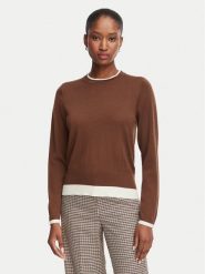 Marella Sweter Prugna 2625366181 Brązowy Regular Fit. Brązowe swetry klasyczne damskie Marella, l, z wełny, bez kołnierzyka. Za 554.99 zł.