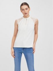 Vero Moda Bluzka Milla 10226072 Biały Regular Fit. Białe bluzki damskie Vero Moda, xl, bez wzorów, z syntetyku, bez kołnierzyka, bez ramiączek. Za 69.99 zł.