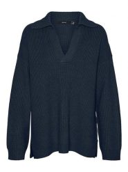 Vero Moda Sweter "Luna" w kolorze granatowym rozmiar: M. Niebieskie swetry klasyczne damskie Vero Moda, m, ze splotem, bez kołnierzyka. Za 88.02 zł.