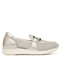 Półbuty Caprice. Szare półbuty damskie Caprice, bez wzorów, bez obcasa, na płaskiej podeszwie, bez zapięcia. Za 439.99 zł.