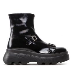 Botki Rage Age. Czarne botki damskie Rage Age, bez obcasa, na płaskiej podeszwie, bez zapięcia. Za 539.99 zł.