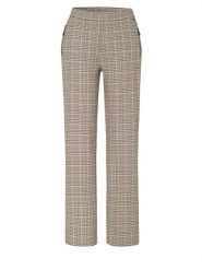 Relaxed by TONI Spodnie "Scarlet" w kolorze czarno-kremowym rozmiar: 46. Brązowe spodnie materiałowe damskie Relaxed by TONI, bez wzorów, z materiału. Za 140.20 zł.