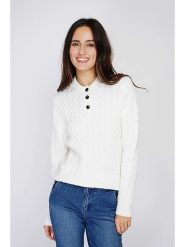 C& Jo Sweter w kolorze białym rozmiar: 40. Białe swetry klasyczne damskie C& Jo, bez kołnierzyka. Za 152.99 zł.