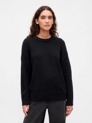 GAP Sweter w kolorze czarnym rozmiar: XL. Czarne swetry klasyczne damskie GAP, xl, z bawełny, bez kołnierzyka. Za 214.95 zł.