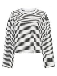 MOSS COPENHAGEN Sweter "Krestiane" w kolorze biało-czarnym rozmiar: XS/S. Białe swetry klasyczne damskie Moss Copenhagen, s, bez kołnierzyka. Za 159.95 zł.