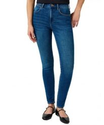 DAMSKIE SPODNIE WRANGLER HIGH SKINNY VINTAGE WORN 112355297. Rurki damskie Wrangler, bez wzorów, z jeansu. Za 229.99 zł.