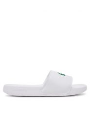 Lacoste Klapki Serve 0.0 7-49CFA0042 Biały. Białe klapki damskie Lacoste, bez wzorów, ze skóry, bez obcasa, bez zapięcia. Za 129.99 zł.