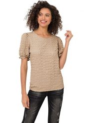 Heine Koszulka w kolorze beżowym rozmiar: 48. Brązowe koszulki damskie Heine, bez wzorów, bez kołnierzyka, bez ramiączek. Za 43.99 zł.