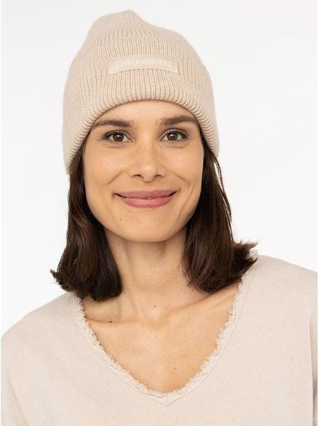 Zwillingsherz Czapka "Uni Patch" w kolorze beżowym rozmiar: onesize. Brązowe czapki damskie Zwillingsherz, bez wzorów, z materiału. Za 132.05 zł.