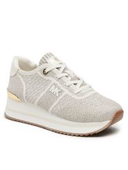 MICHAEL Michael Kors Sneakersy Monique Knit Trainer 43F3MQFSAM Szary. Szare obuwie sportowe damskie MICHAEL Michael Kors, z materiału, bez zapięcia. Za 709.99 zł.