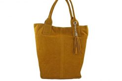 Shopper bag skórzany BARBERINI'S c. żółty 375/8-43. Żółte shopper bag Barberinis, bez wzorów, ze skóry, bez dodatków. Za 199.99 zł.