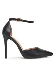 DeeZee Szpilki HT88745-25 Czarny. Czarne szpilki damskie DeeZee, bez wzorów, z materiału, bez obcasa, na szpilce, bez zapięcia. Za 149.99 zł.