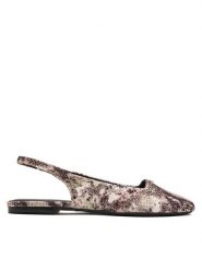 DKNY Baleriny Darrow Logo K1665915 Beżowy. Brązowe balerinki damskie DKNY, bez wzorów, ze skóry. Za 529.99 zł.