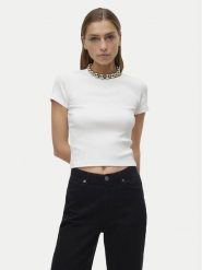 Vero Moda T-Shirt Chloe 10306894 Biały Tight Fit. Białe t-shirty damskie Vero Moda, xs, bez wzorów, z bawełny, bez kołnierzyka. Za 69.99 zł.