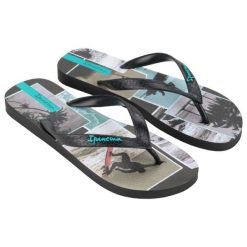 Japonki Ipanema Summer V W 83623AY920 czarne. Czarne klapki damskie bez wzorów, z materiału, bez obcasa, bez zapięcia. Za 171.67 zł.