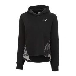Bluza damska z kapturem Puma ESS+ AOP. Czarne bluzy damskie Puma, l, bez wzorów, z materiału, z kapturem. Za 256.50 zł.