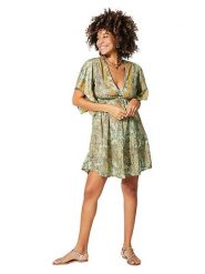 Ipanima Sukienka w kolorze pomarańczowo-oliwkowym rozmiar: 34/36. Brązowe sukienki damskie Ipanima, bez wzorów, bez ramiączek. Za 78.99 zł.