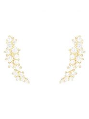 L instant d Or Złote kolczyki-wkrętki "Fleurs scintillantes" z cyrkoniami rozmiar: onesize. Żółte kolczyki damskie L instant d Or, z cyrkonią, złote. Za 409.00 zł.