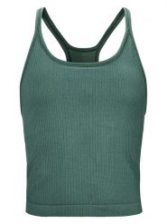 Odlo Top sportowy "Infinity" w kolorze zielonym rozmiar: XL. Zielone koszulki sportowe damskie ODLO, xl, bez wzorów, bez ramiączek, outdoorowe. Za 153.71 zł.