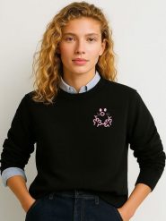 WOOOP Bluza w kolorze czarnym rozmiar: S. Czarne bluzy damskie Wooop, s, bez wzorów, z bawełny, bez kaptura. Za 126.15 zł.