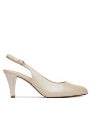 Caprice Czółenka 9-29606-42 Kremowy. Białe czółenka damskie Caprice, bez wzorów, ze skóry, bez obcasa. Za 225.99 zł.