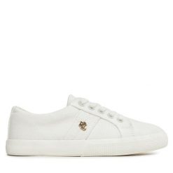 Tenisówki LAUREN RALPH LAUREN. Białe trampki damskie Lauren Ralph Lauren, bez wzorów, bez zapięcia. Za 289.99 zł.