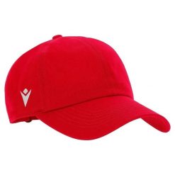 Czerwona czapka baseballowa Macron Dart (x5). Czerwone czapki z daszkiem damskie Macron, bez wzorów, z materiału. Za 307.50 zł.